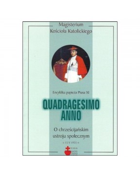 Quadragesimo anno - okładka przód
Przednia okładka książki Quadragesimo anno Pius XI