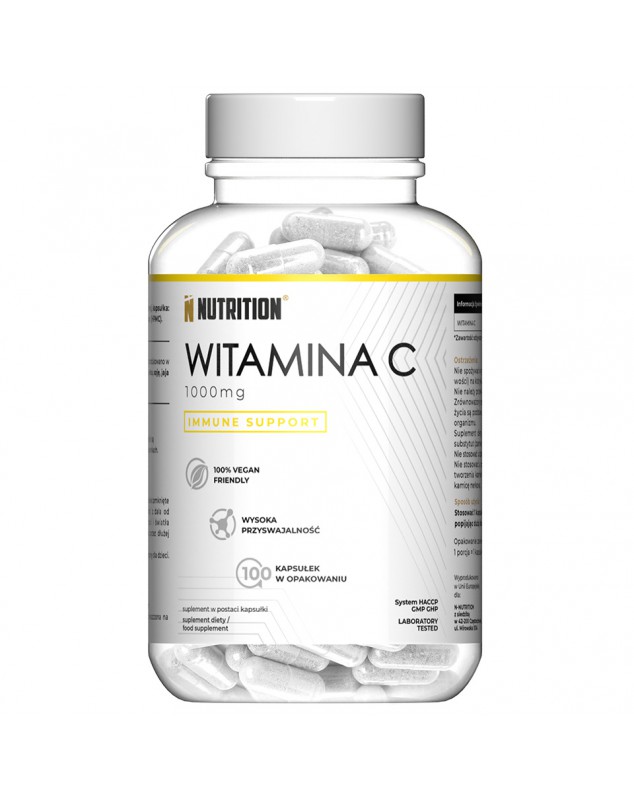 NNutrition - Witamina C - Odporność -Antyoksydant - 100 caps
Opakowanie witaminy C od NNutrition